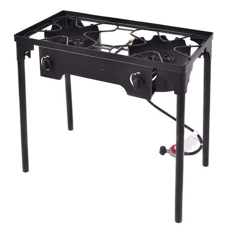 double burner gas propane cooker
